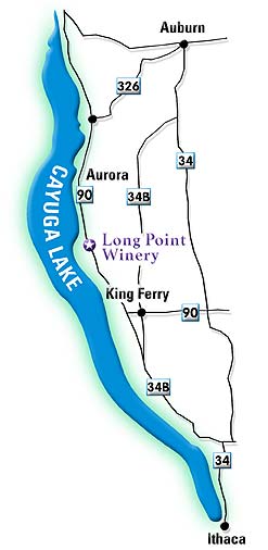 map of cayuga lake